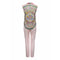 1960s Pucci Silk Pale Pink Trouser Set With Vibrant Rosette Print