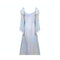 1960s Quad Pastel Mediaeval Style Angel Sleeve Maxi Dress