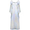 1960s Quad Pastel Mediaeval Style Angel Sleeve Maxi Dress