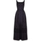 1960s Rappi Black Silk Taffeta Gown with Velvet Applique