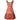 1960s Ruffle Tiered Orange and Pink Watercolour Floral Print Dress