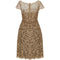 1960s Samuel Winston Gold Lace Dress