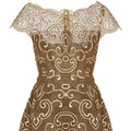 1960s Samuel Winston Gold Lace Dress