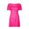 1960s Shocking Pink Eyelet Lacework Dress