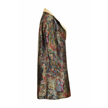 ARCHIVE - 1960s Silk Brocade Jacket With Ivory Silk Collar
