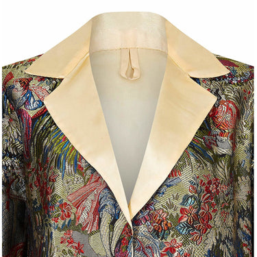 ARCHIVE - 1960s Silk Brocade Jacket With Ivory Silk Collar