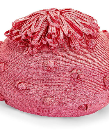1960s Simone Minman Straw Bobble Hat