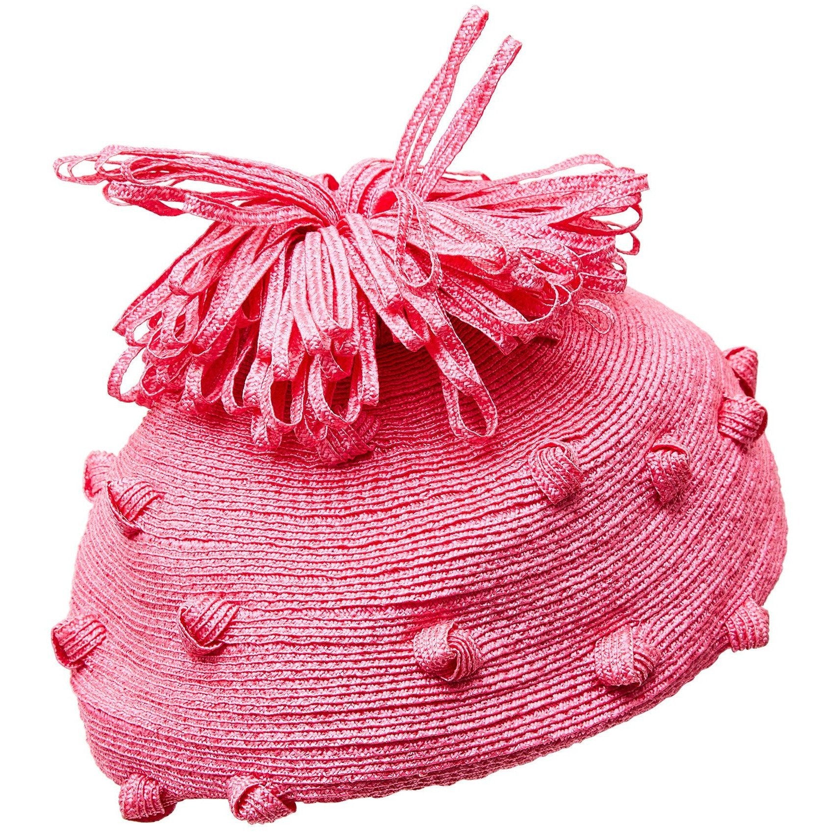 1960s Simone Minman Straw Bobble Hat