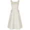 1960s Square Micro Print White Cotton Circle Dress