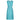 1960s Turquoise Linen Mod Dress With Beaded Collar