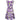 1960s Waffle Cotton Purple Floral Print Dress