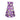 1960s Waffle Cotton Purple Floral Print Dress