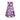 1960s Waffle Cotton Purple Floral Print Dress