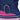 1960s By Roter Navy Blue Pink and Silver Banded Dress