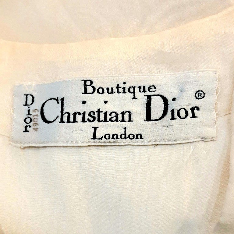 ARCHIVE - 1960s Christian Dior Demi Couture Ivory Organza Dress & Jack