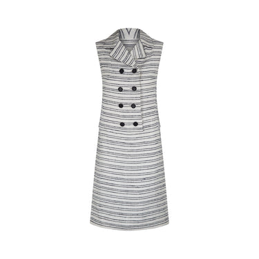 ARCHIVE: 1960s Christian Dior Striped Tweed Shirt Dress
