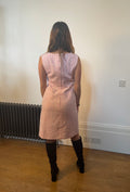 1960s Clevaline Cotton Abstract Pink and White Dress-CIRCA VINTAGE LONDON