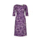 1960s Cresta Couture Purple Floral Print Dress