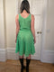 ARCHIVE: 1960s Harrods Emerald Green Lingerie Slip With Lace Windows