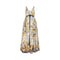 1960s Jean Allen Organza Abstract Maxi Print Dress
