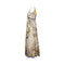 1960s Jean Allen Organza Abstract Maxi Print Dress