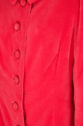 1960s Norman Hartnell Couture Shocking Pink Velvet Coat