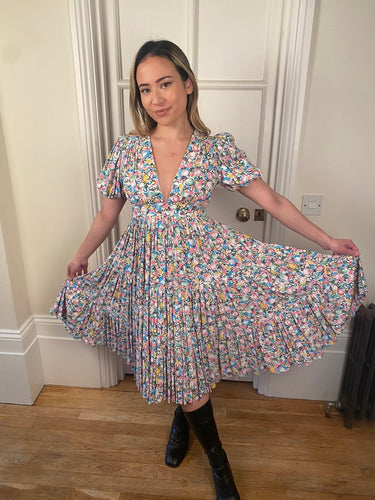Ossie Clark for Radley Celia Birtwell Bubble Print Smock Dress circa 1969