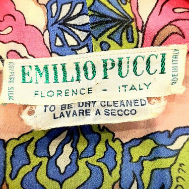 ARCHIVE - 1960s Pucci Silk Pale Pink Trouser Set With Vibrant Rosette Print