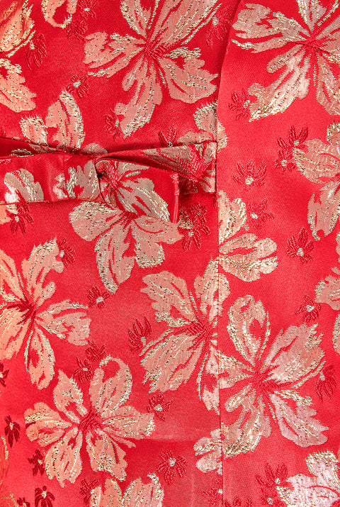 ARCHIVE: 1960s Red and Gold Brocade Shift Dress