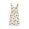 1960s Rhona Roy Waffle Cotton Floral Print Dress with Belt