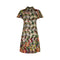 ARCHIVE - 1960s Rodrigues Lame Floral Print Mini Shirt Dress