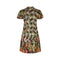 ARCHIVE - 1960s Rodrigues Lame Floral Print Mini Shirt Dress