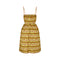 1960s Sambo Fashions Yellow and Pink Floral Sundress