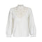 1960s Floral Embroidered Silk Blend Blouse