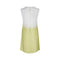 ARCHIVE: 1960s White and Lime Green Linen Dress with Embroidery