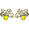 1961 Christian Dior Yellow and Pearl Cluster Earrings
