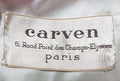 1970s Carven Haute Couture Chevron Print Chiffon Maxi Dress