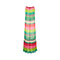 1970s Carven Haute Couture Chevron Print Chiffon Maxi Dress