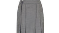 ARCHIVE - 1970s Celine Navy and Cream Cheque Box Pleat Skirt
