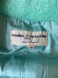 1970s Chanel Mohair Silk-Lined Seafoam Green Coat