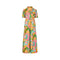 1970s Colourful Cotton Floral Print Trouser Suit