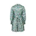 ARCHIVE - 1970s Colourful Floral and Silver Lame Shirtwaister Dress