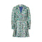 ARCHIVE - 1970s Colourful Floral and Silver Lame Shirtwaister Dress