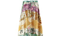 1970s Cotton Patchwork Skirt with Deep Flounce