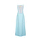 1970s Documented Courreges Turquoise Maxi Dress