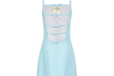 1971 Documented Courreges Turquoise Maxi Dress