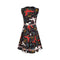 1970s French Linen Floral Dress with Key Hole Detail