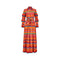 1970s Floral Striped Shirtwaister Maxi Dress