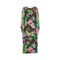 1970s Couture Floral Print Angel Sleeve Maxi Dress