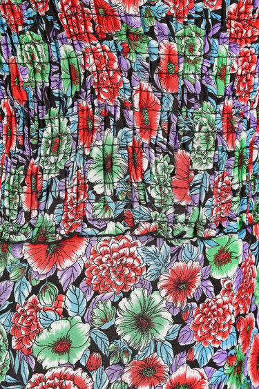 ARCHIVE - 1970s Smocked Floral Maxi Dress